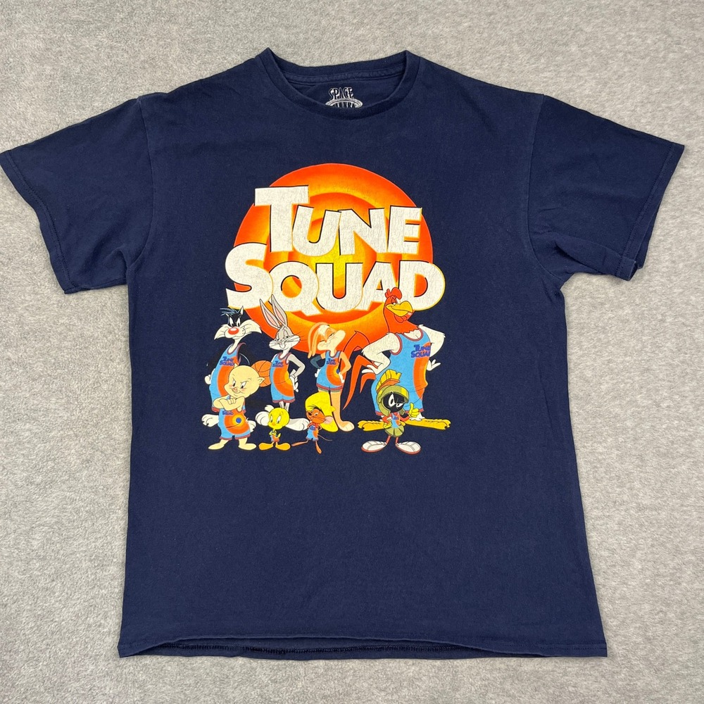 Space Jam T Shirt Mens M Blue Tune Squad A New Legacy Graphic Short Sleeve